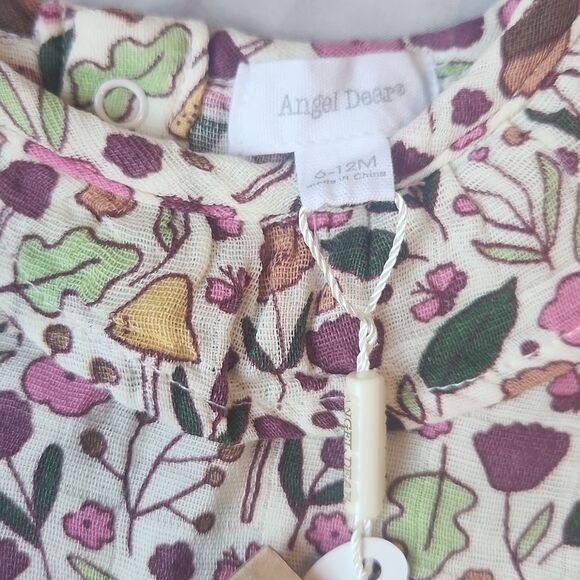 NWT Muslin Ruffle Collar Bubble Bodysuit, Acorn Floral - Picture 4 of 4